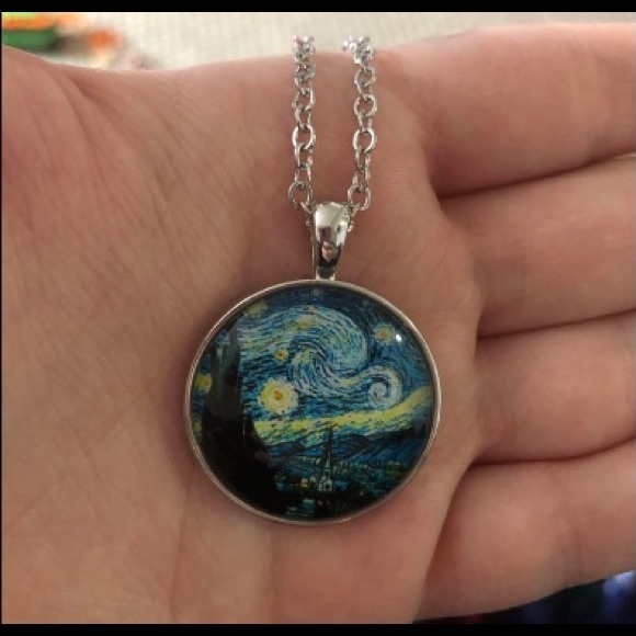 Van Gogh starry night necklace - Picture 2 of 5